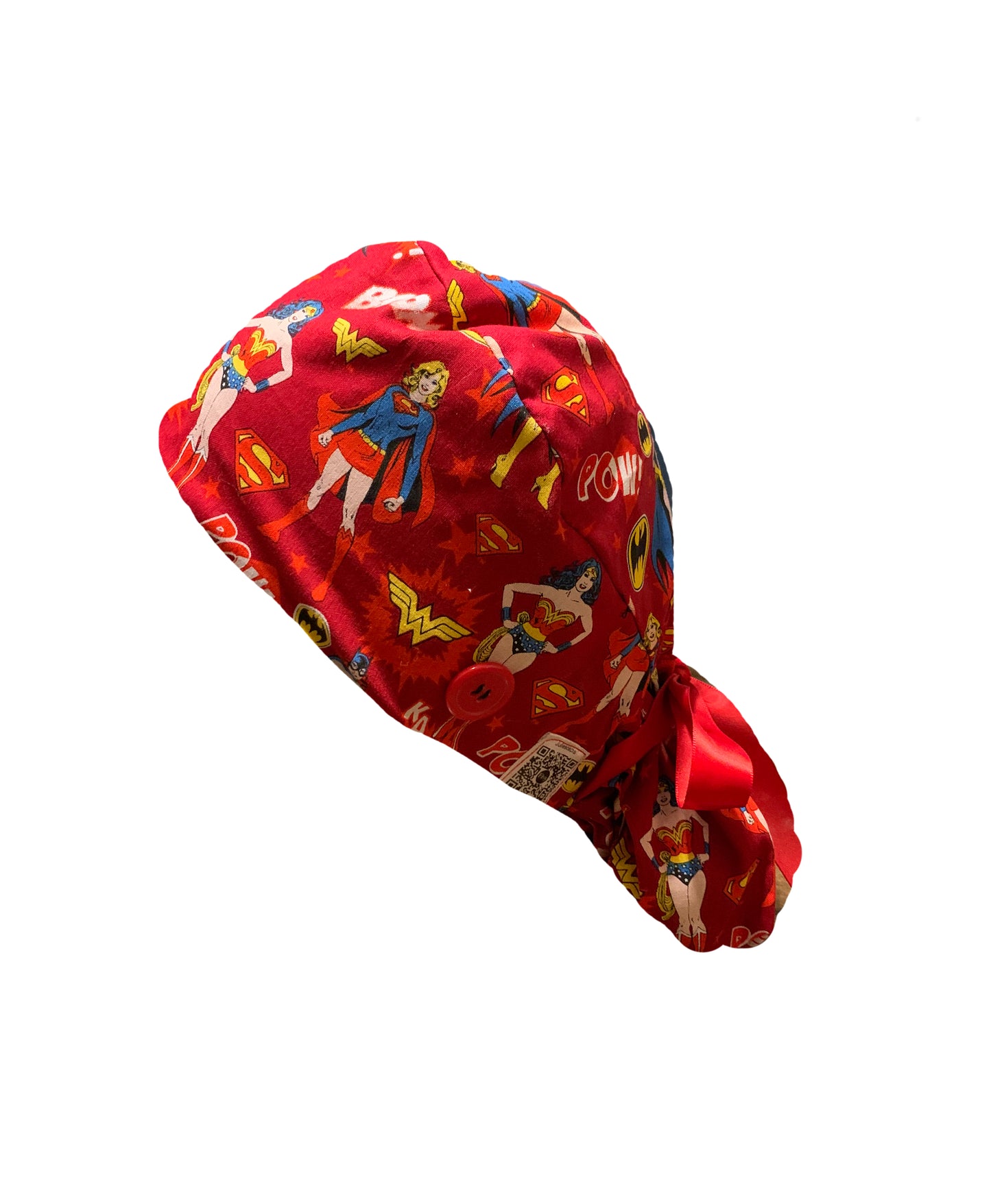 Super Woman Red Scrub Cap