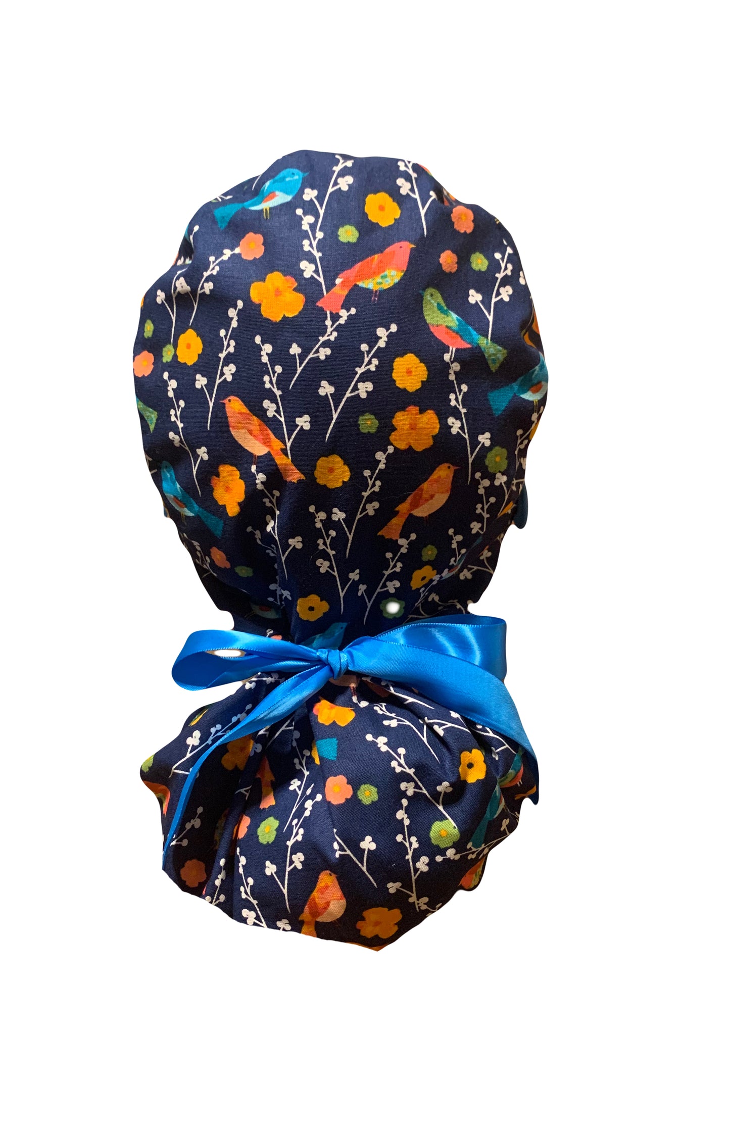Navy Birds Scrub Cap