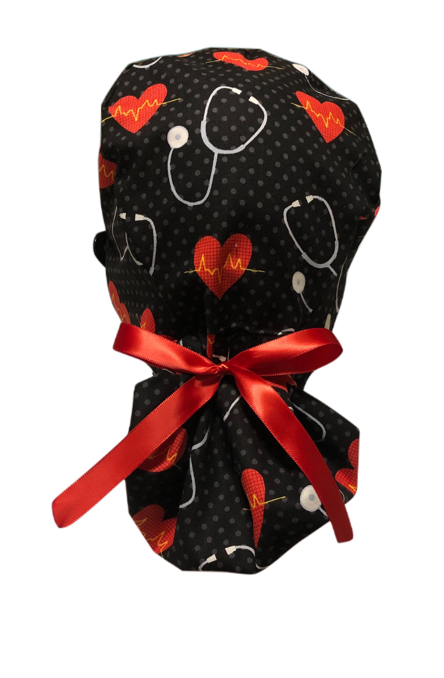Medical Heart Stethoscope Scrub Cap
