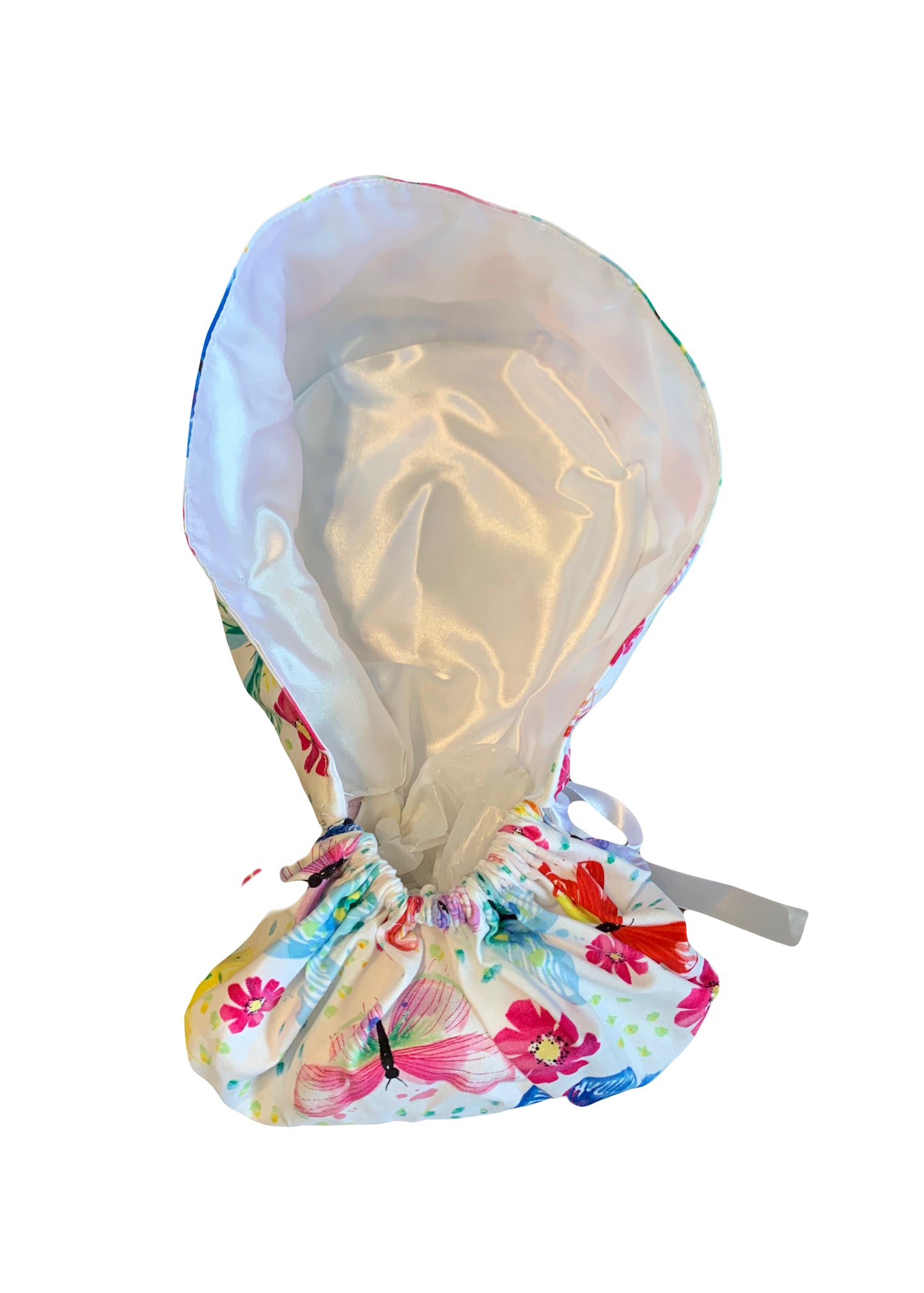 White Butterflies Scrub Cap