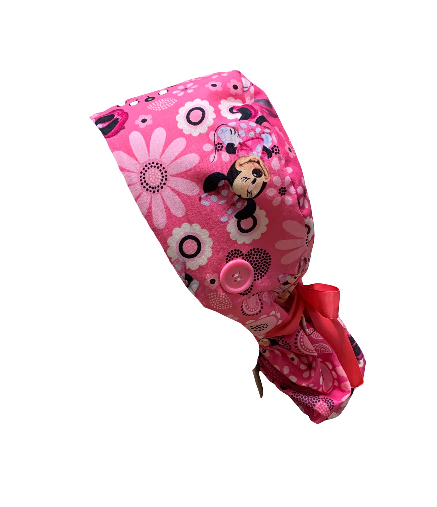 Minnie Mouse Pink Scrub Cap