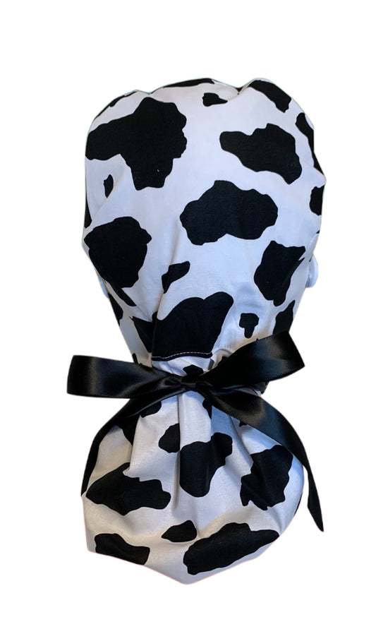 Cow Spots Scrub Cap