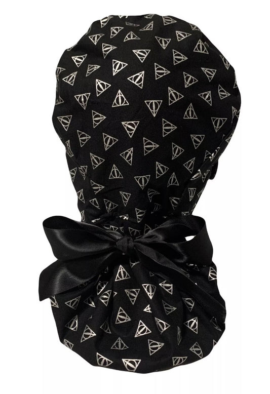 Harry Potter Deathly Hallow Silver Scrub Cap