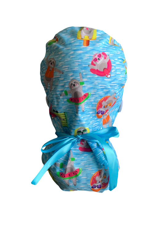 Sloth Beach Scrub Cap