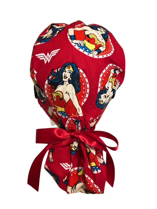 Wonder Woman Red Scrub Cap