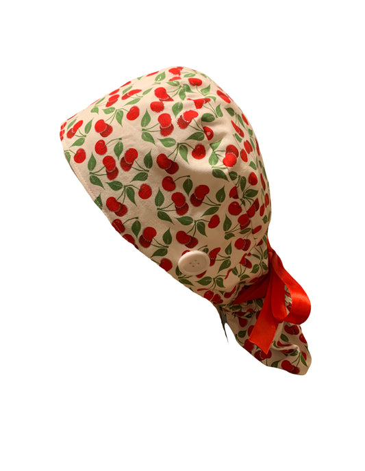 Cherries Scrub Cap