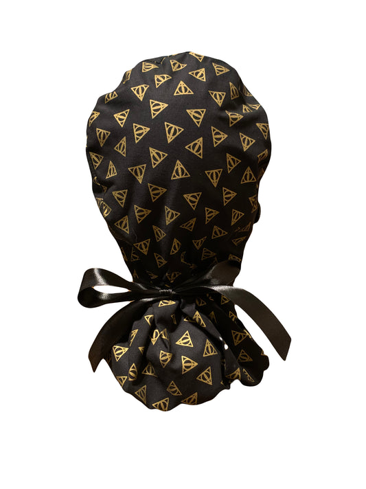 Harry Potter Deathly Hallow Gold Scrub Cap