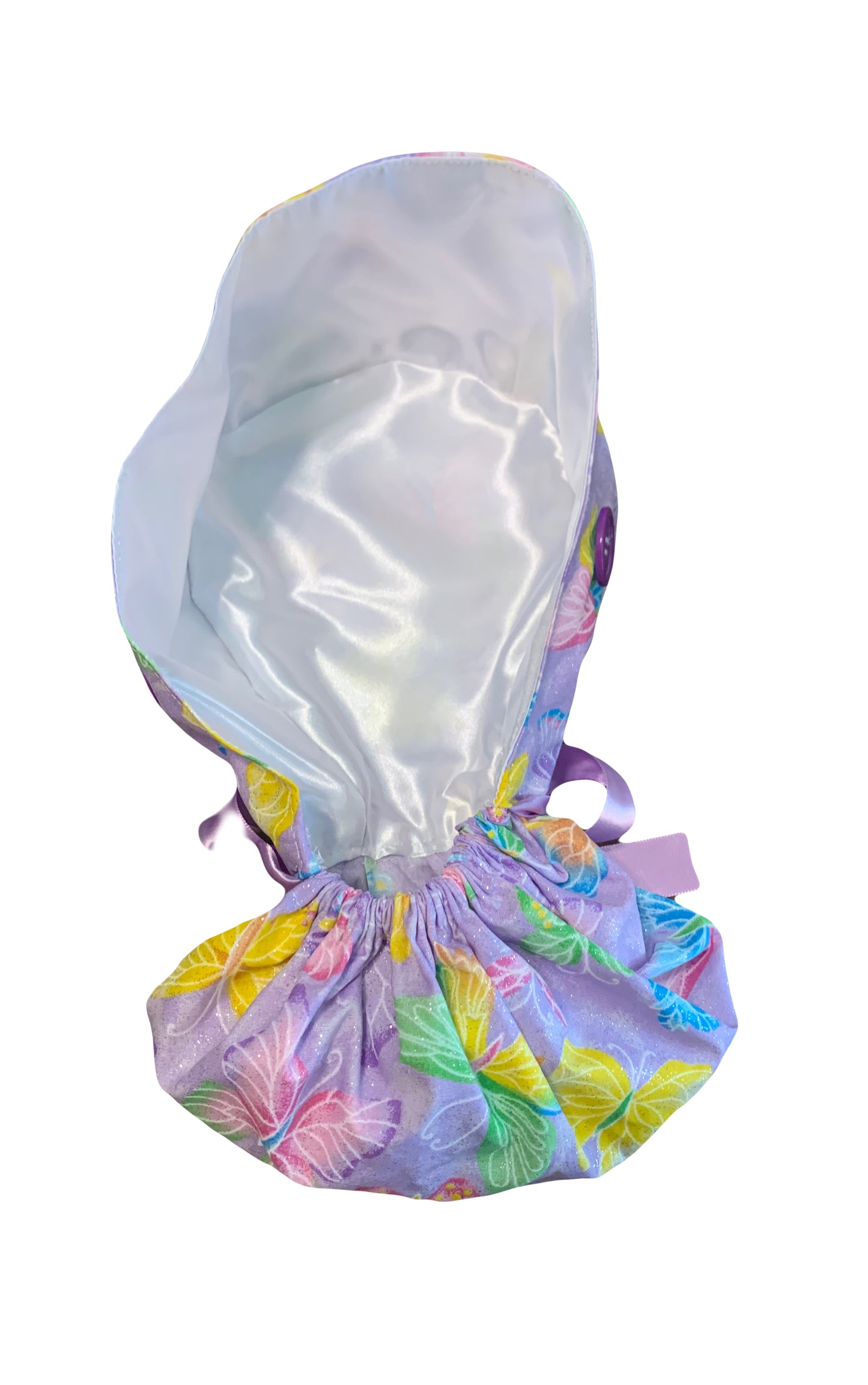 Purple Butterflies Scrub Cap